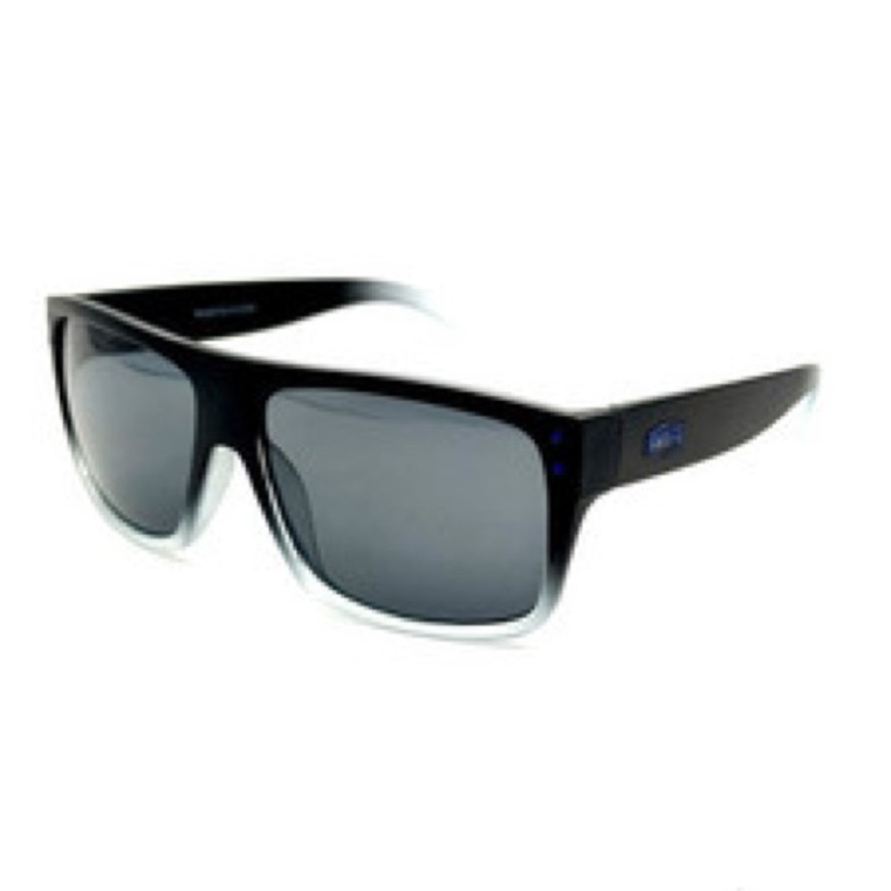 Pugs style T2 sunglasses square black faded to clear polarized - Picture 2 of 7